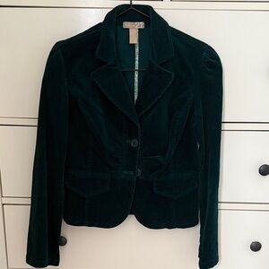 Forever 21 Emerald Velvet Blazer